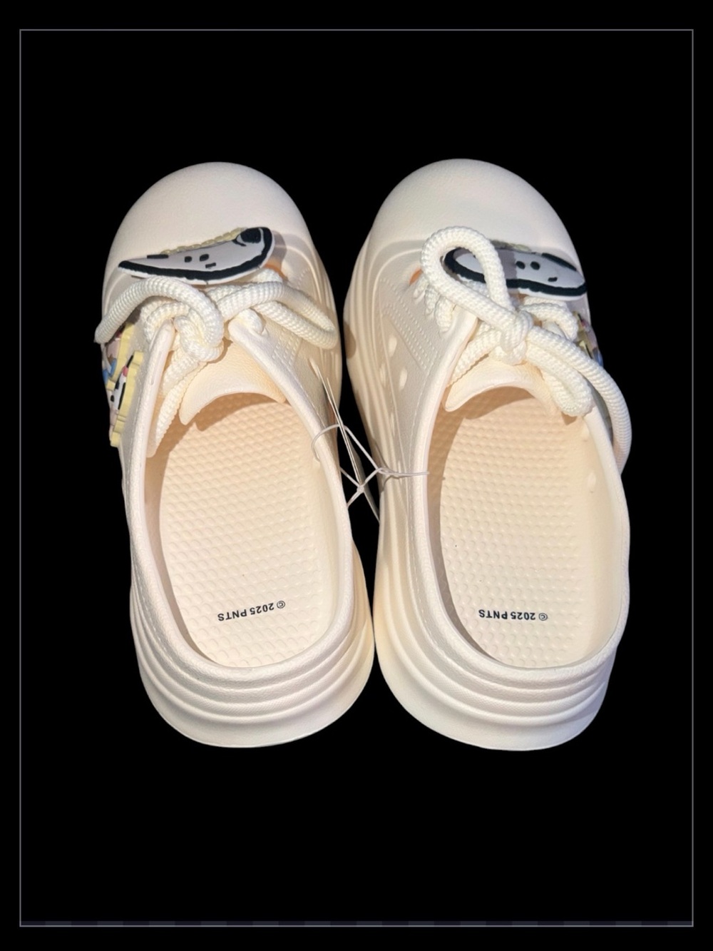 *new* Women’s Cream Snoopy Lace-Up Mules - Picture 5 of 10